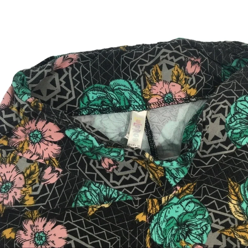 WJ310 LulaRoe Floral Print Legging Pants (Fits Sizes 2-12)
